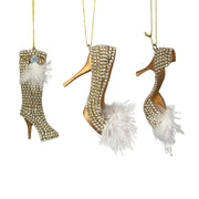 glass high heels orn x 3.