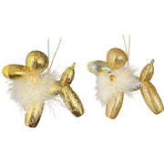plastic balloon dog orn x 2.