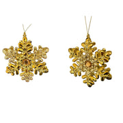plastic snowflake orn. x2.